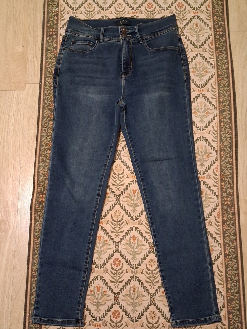High-Rise Skinny Jeans in Dark Denim